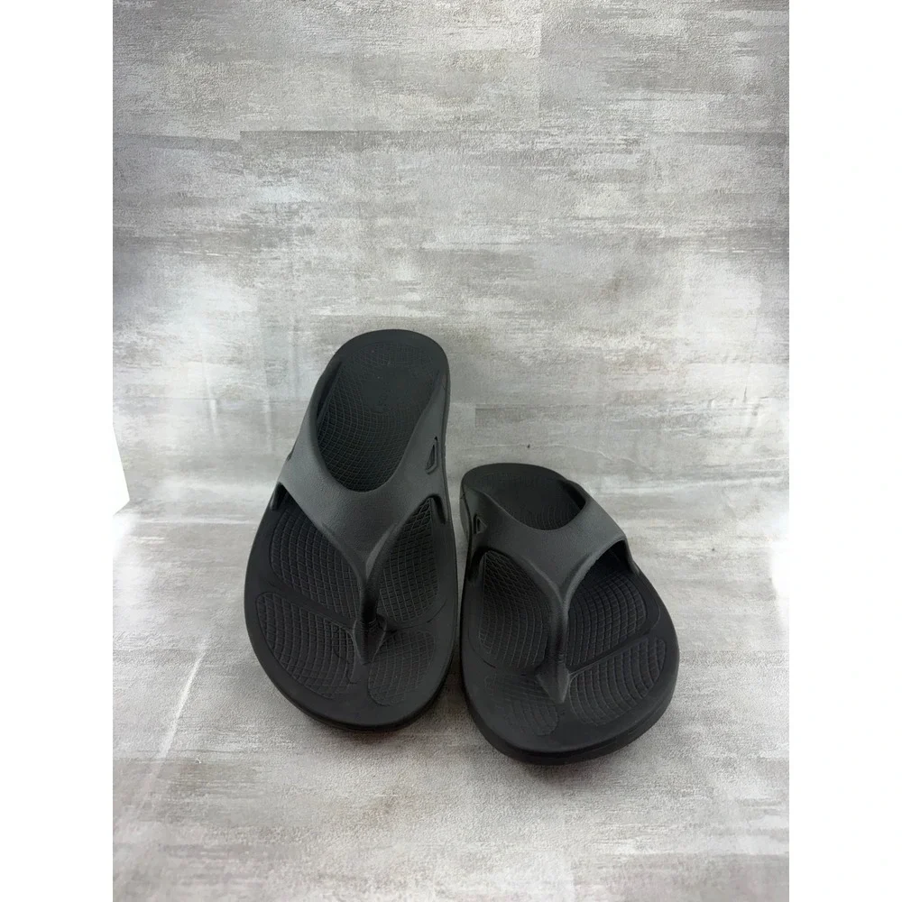 OOFOS OOriginal Black Recovery Sandal Mens 8 Womens 10 EU 41 Thong Flip Flop